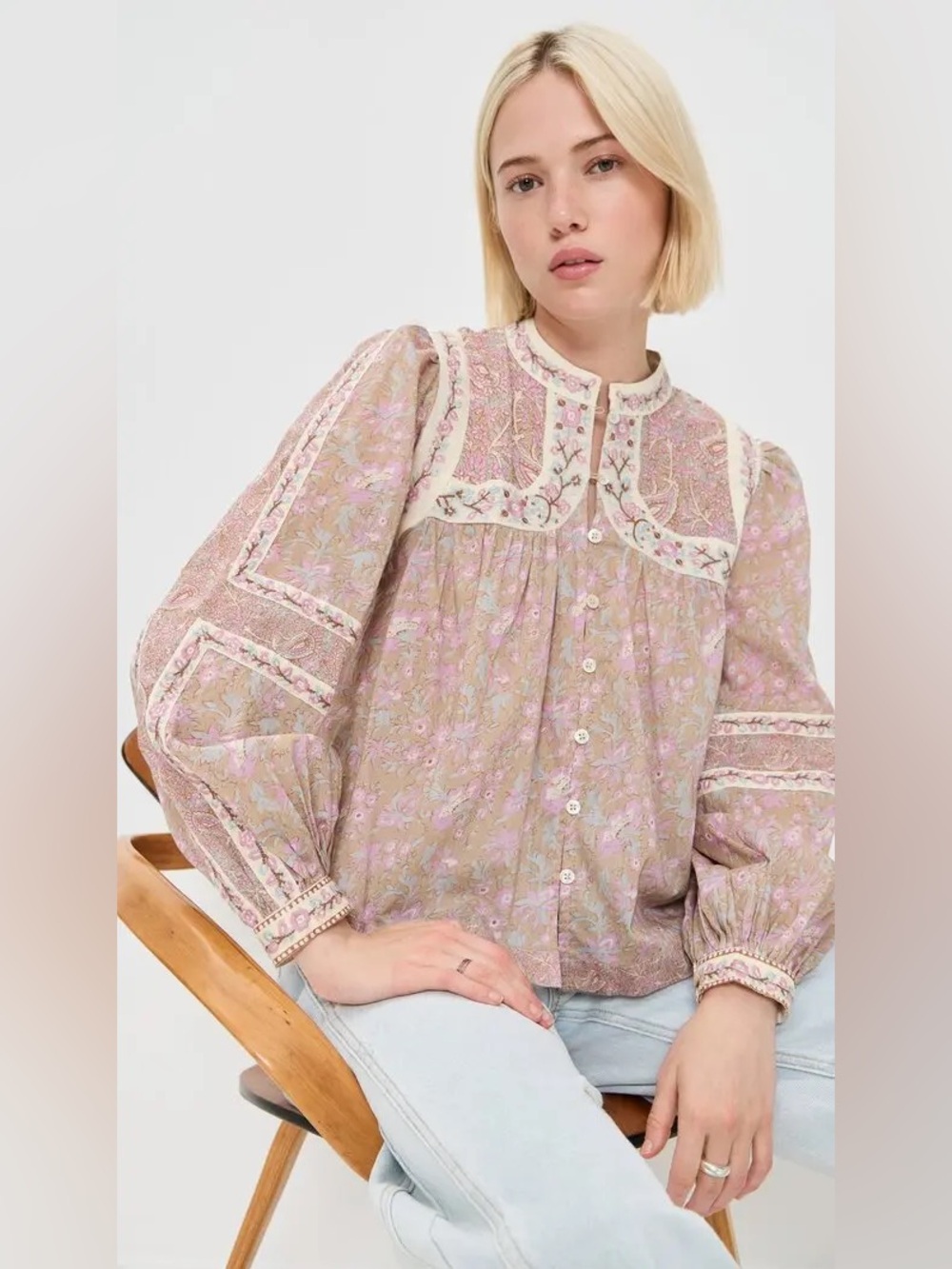New Sea New York Gisela Floral Blouse - size medium